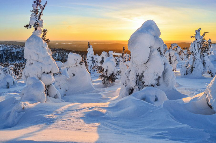 Sunset in mountain