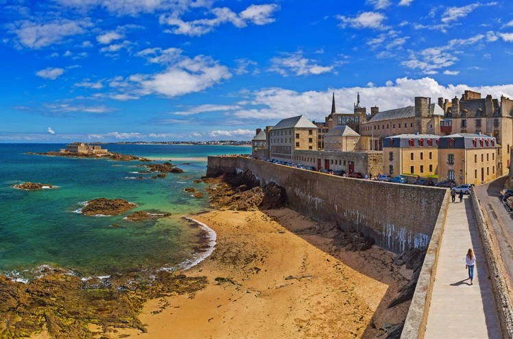 Saint-Malo - Bretagne France - travel and architecture background