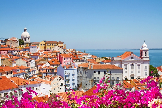 view of Alfama, Lisbon, Portugal