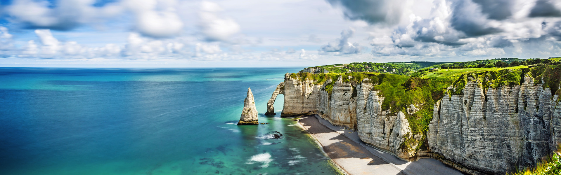 Panorama in Etretat/France alabaster coast
