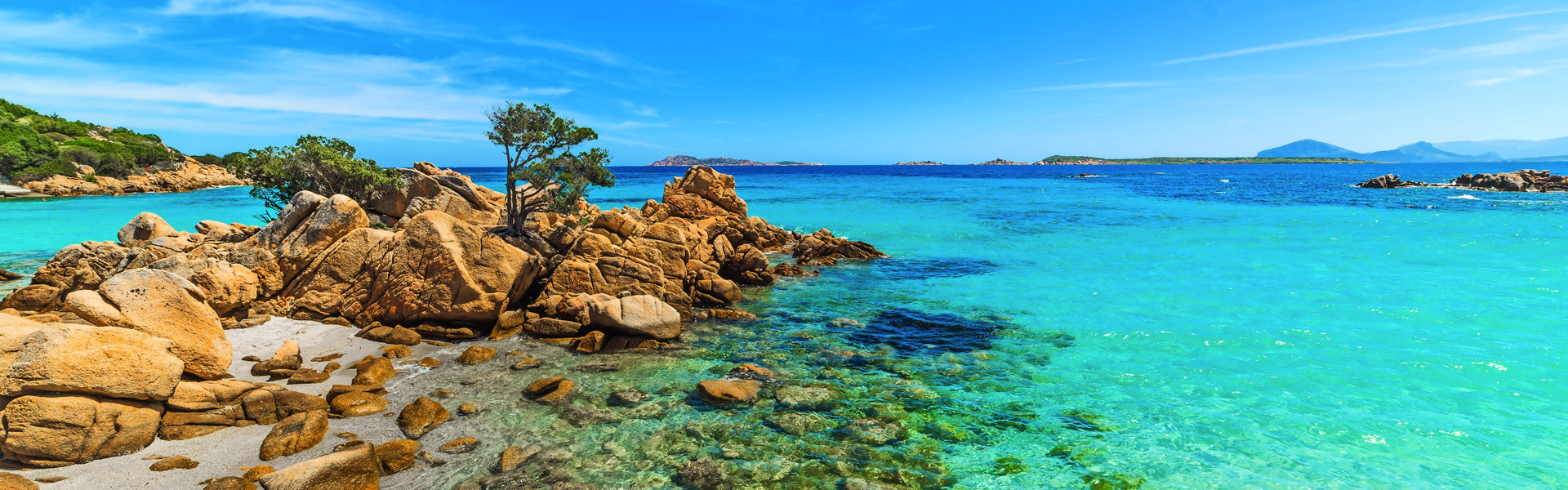 Capriccioli beach in Costa Smeralda, Sardinia