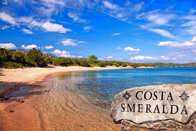 Amazing wild Capriccioli beach on Sardinia island, Costa Smeralda, Italy