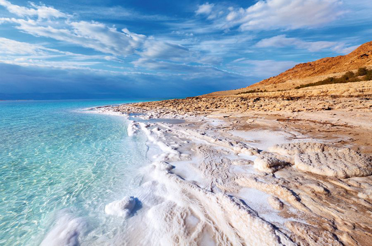 View of Dead sea coastline