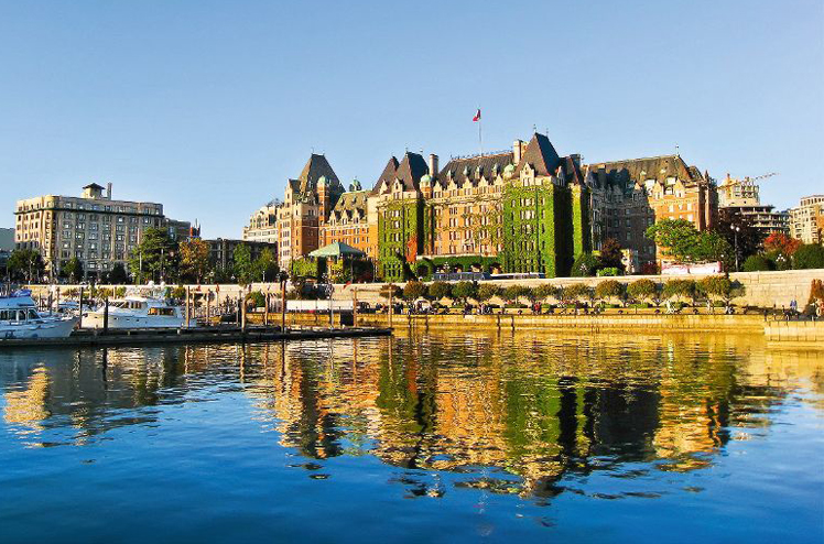 View of Inner Harbour of Victoria, Vancouver Island.