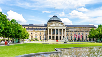 Wiesbaden, Germany - 2018-06-03: Casino Kurhaus of Wiesbaden